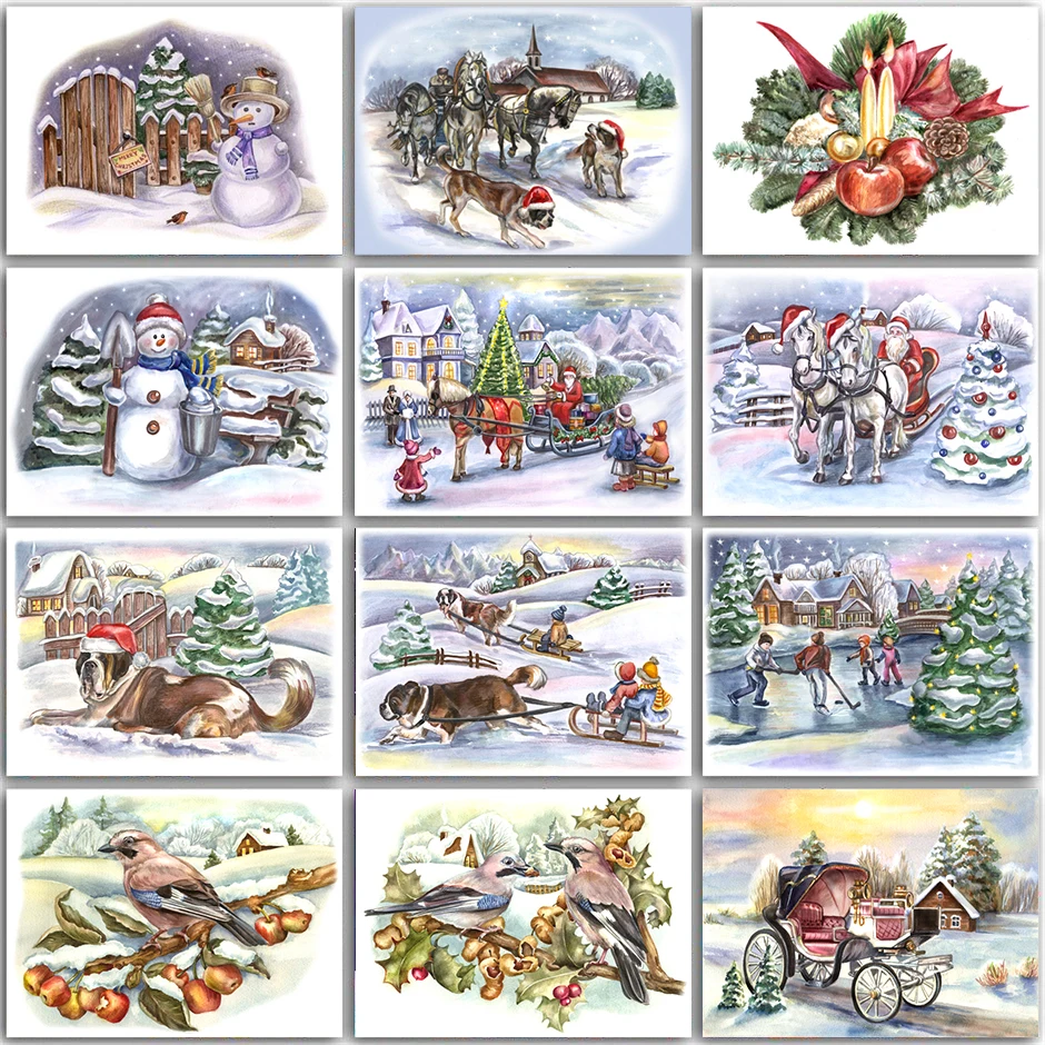 

5D алмазная живопись с животными, собака, набор для рождества, птица, полная квадратная и круглая мозаика, вышивка крестиком, домашний декор