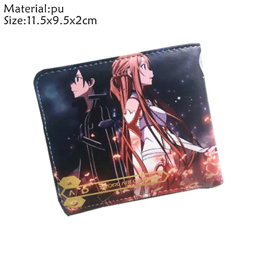 Sword Art Online SAO Kazuto кошелек аниме PU короткий двойной фото держатель для карт кошелек для мужчин и женщин на молнии карман для монет кожаный подарок