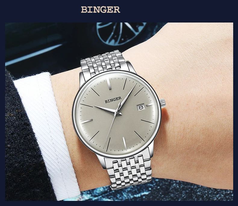 Новые BINGER, механические часы, мужские брендовые Роскошные автоматические часы, сапфировые наручные часы, мужские водонепроницаемые часы, Reloj Hombre B5078M-5