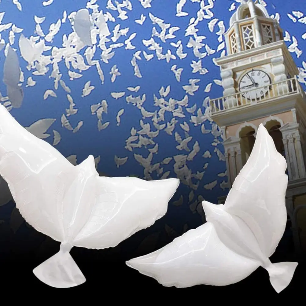 

10Pcs/Set Balloon Realistic Dove Shape White Decorative Animal Balloons for Garden