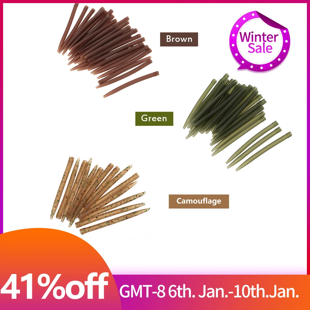 30 шт./лот 54 мм Мягкие резиновые рукава против спутывания соединяются с рыболовным