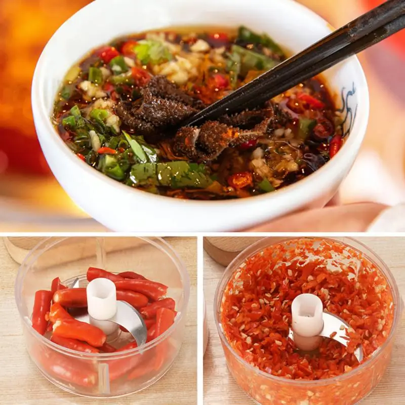 Миниатюрная мощная Мясорубка 170 мл ручной измельчитель для продуктов миксер