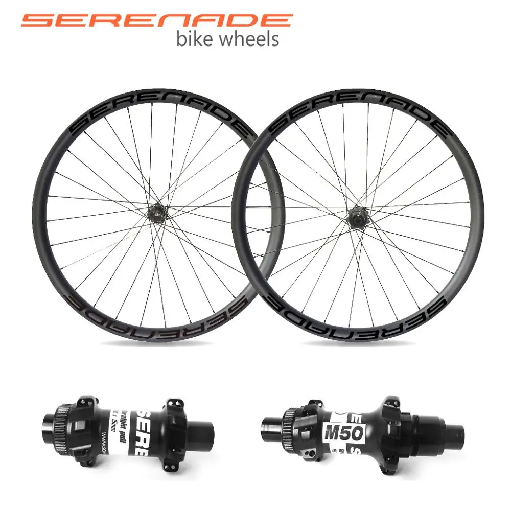 

36mm Wide 30mm Deep MTB 29er Tubeless Tire Carbon Mountain Bicycle Wheels with Serenade M50 Hubs 29 Inch Wheelset Pillar Spokes