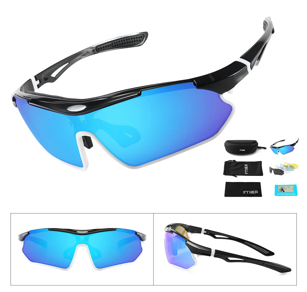 Очки велосипедные поляризационные для мужчин и женщин 5 линз TR90 спорта на
