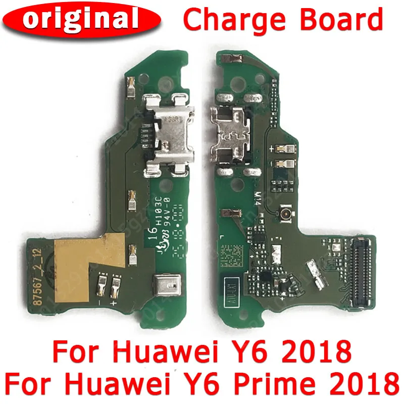 Оригинальный зарядный порт для Huawei Y6 Prime 2018 USB зарядная плата печатная док-станция