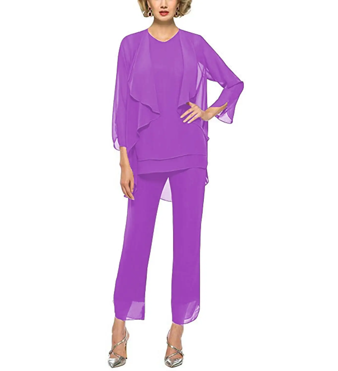 Женское Многоярусное шифоновое платье для матери невесты элегантный костюм из