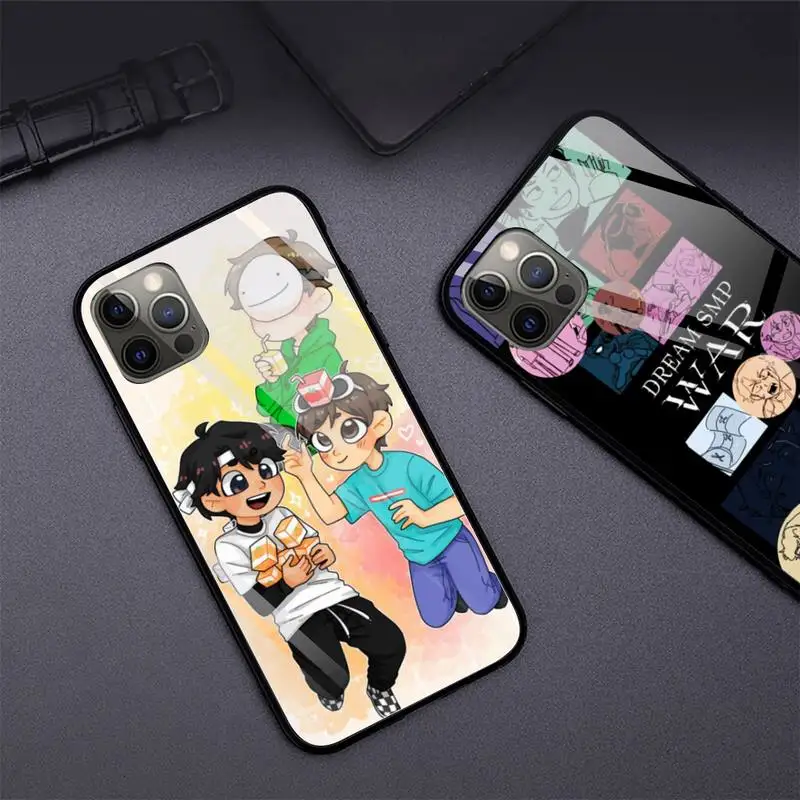 dream smp phone case tempered glass for iphone 12 11 pro xr xs max 8 x 7 6s 6 plus se 2020 12 pro max mini case free global shipping