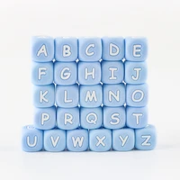 sunrony english silicone letter beads 100200pcs 12mm blue letters beads for jewelry making diy pacifier chain accessories
