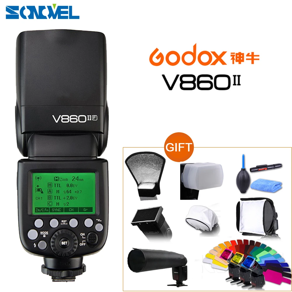 Godox Ving V860II O S C N F TTL HSS 1/8000 литий ионный аккумулятор Speedlite Flash для Olympus Panasonic Sony Canon