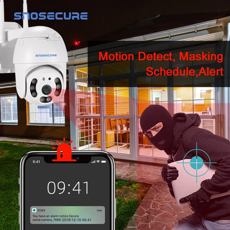 SNOSECURE 1080P PTZ IP камера внешняя скоростная купольная беспроводная Wi Fi безопасности