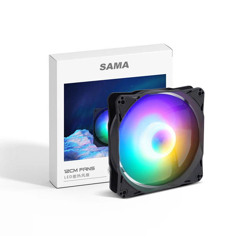Кулер для компьютера SAMA 1200 об/мин 120 мм бесшумный вентилятор 12 см куб. ФТ/мин мм/ч 2O