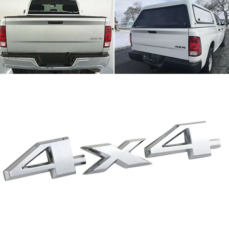 Декоративные 4X4 эмблема автомобиля Внешний Набор Fender Серебряный стикер грузовик