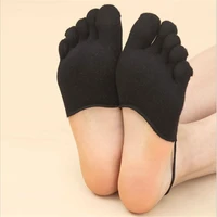 new socks womens ultra thin funny high heels suspenders invisible socks elastic band full toe five finger socks