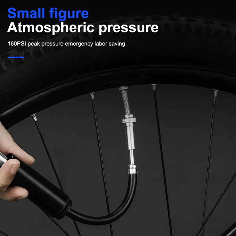 Ручной мини насос для велосипеда ручной портативный велосипедный с иглой и