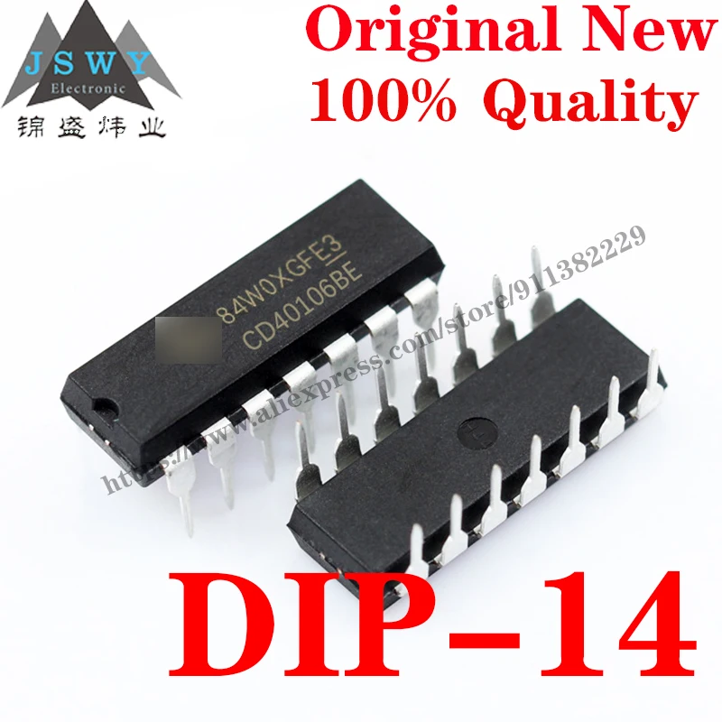 Полупроводниковый логический элемент CD40106BE DIP-14, 10 ~ 100 шт., зеркальный чип с для модуля arduino, бесплатная доставка CD40106