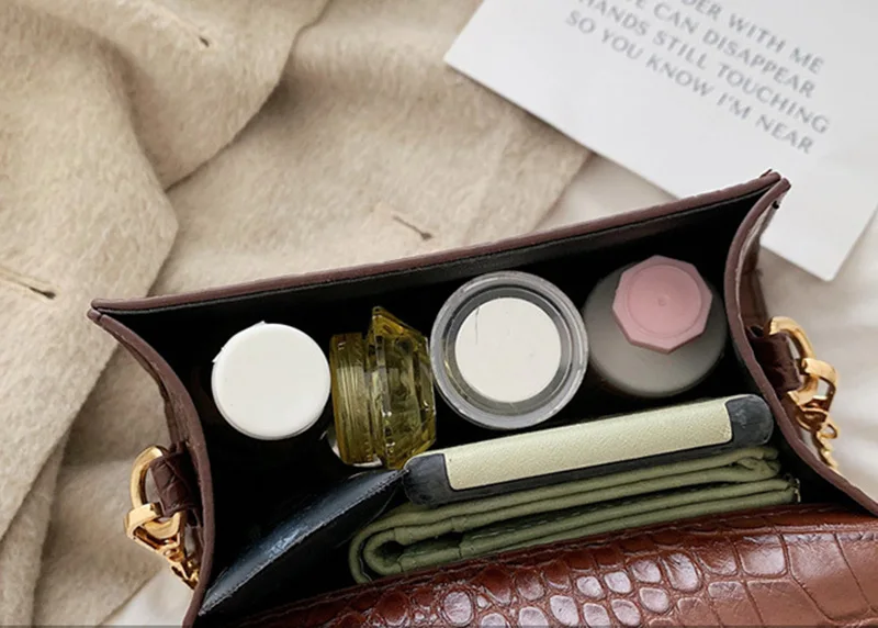 

Women Fashion Stone Pattern PU Leather Crossbody Bags Lady Luxury Small Brand Designer Shoulder Bag Elegant Metal Carry Handbag