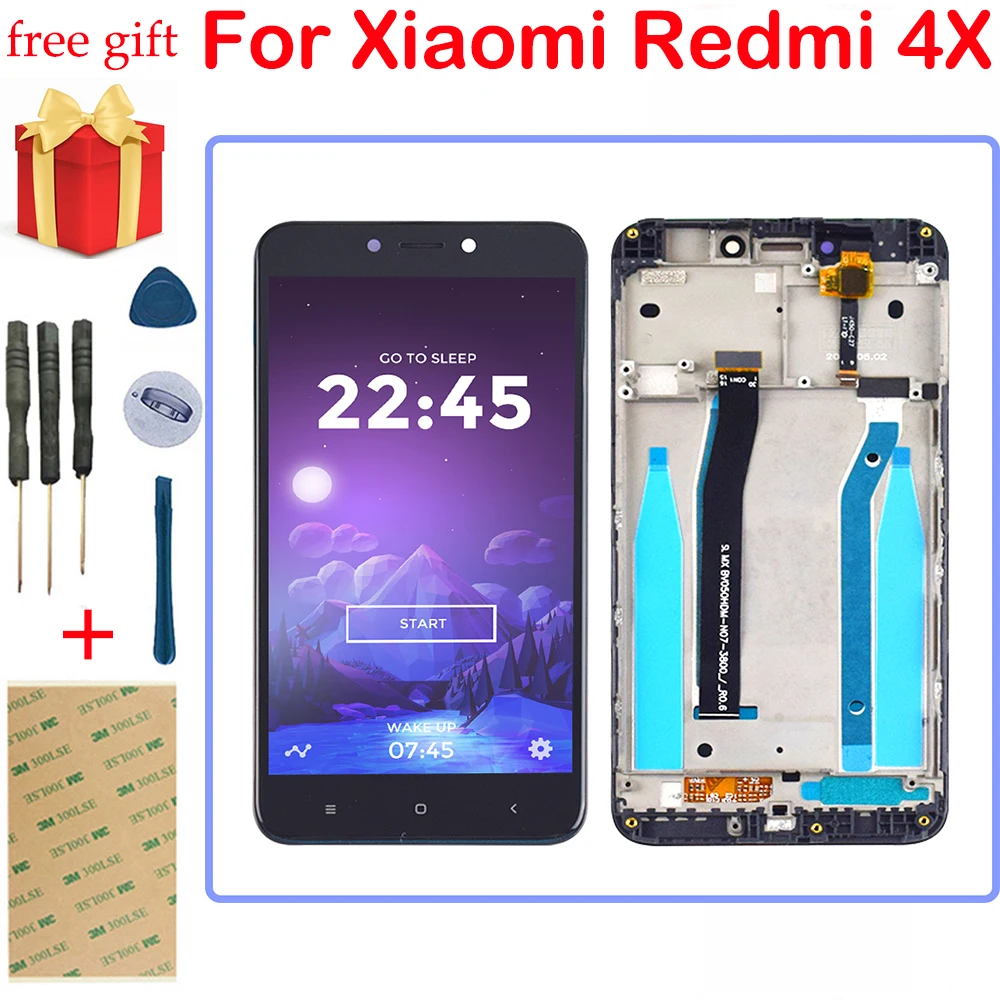 Для Xiaomi Redmi 4X ЖК дисплей кодирующий преобразователь сенсорного экрана в сборе