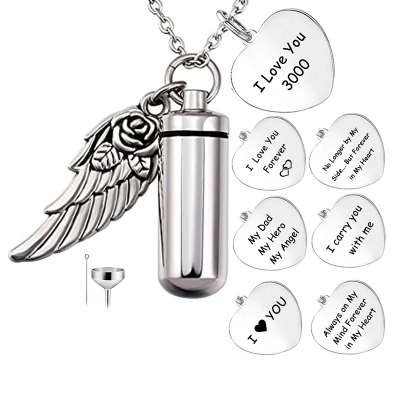 Флуоресцентные ювелирные изделия из нержавеющей стали с надписью I Love You|Ожерелья