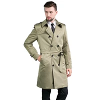 mens spring autumn outerwear fashion medium length trench coats 4xl double breasted long mens trench coat british coat 2020