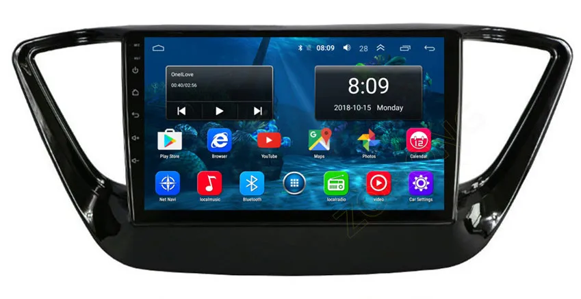 4G DSP 2+ 32Gb 2.5D Android 9,0 Автомобильный мультимедийный dvd-плеер для hyundai Solaris Авторадио автомобильный gps-навигация, радио, стерео