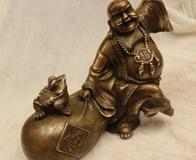 Бесплатная доставка Китайская народная фиолетовая бронзовая скульптура