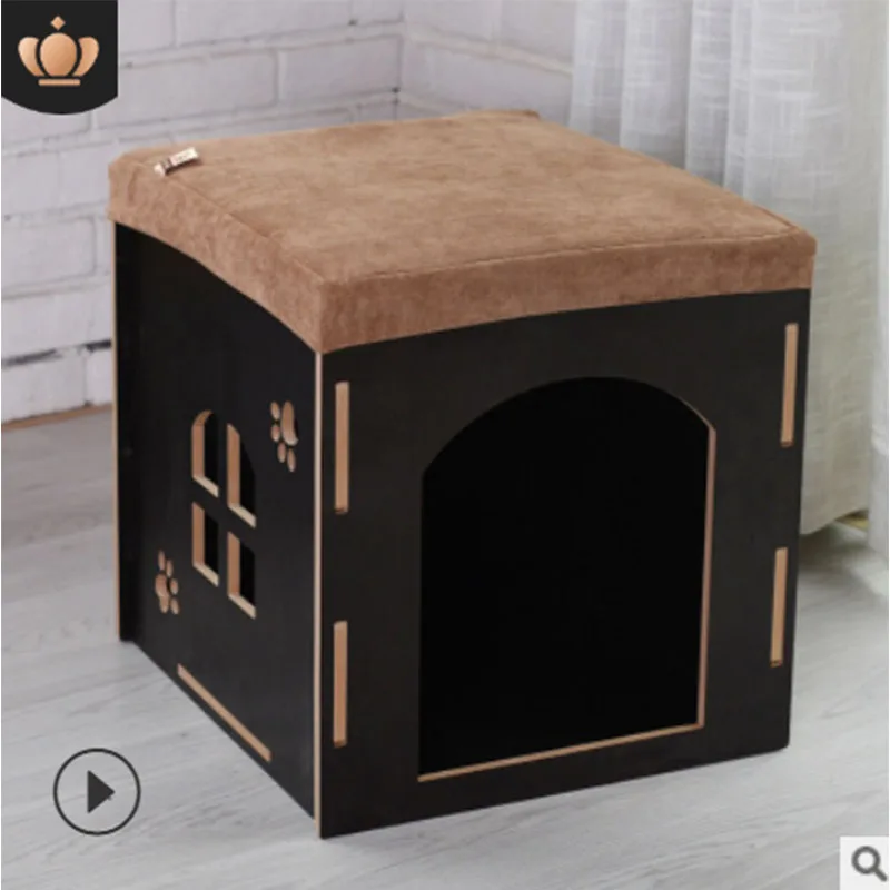 Новинка 2020 года. Четырехсезонный деревянный домик для питомцев кошек и кроликов.