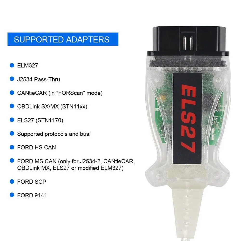 ELS27 FORScan PIC24HJ128GP + микрочип FTDI для Ford/Mazda/Lincoln/Mercury ELS 27 сканер зеленой печатной платы