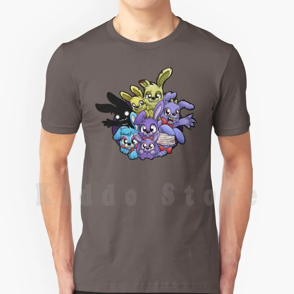 Fnaf-Bonnies / Springtrap T Shirt Cotton Men Diy Print Cool Tee Five Nights At Fnaf Springtrap Bonnie Plushtrap Toy Bonnie