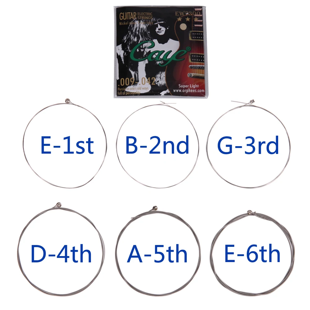 6 teilesatz gitarre saiten hexagonal carbon stee vernickelt stahl gitarre saiten für e gitarren neuen ankunft free global shipping