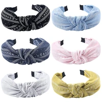 leaves wide hairband bowknot hair hoop fabric knot head hoop jewelry wash face solid hair band for women girl hair accessories