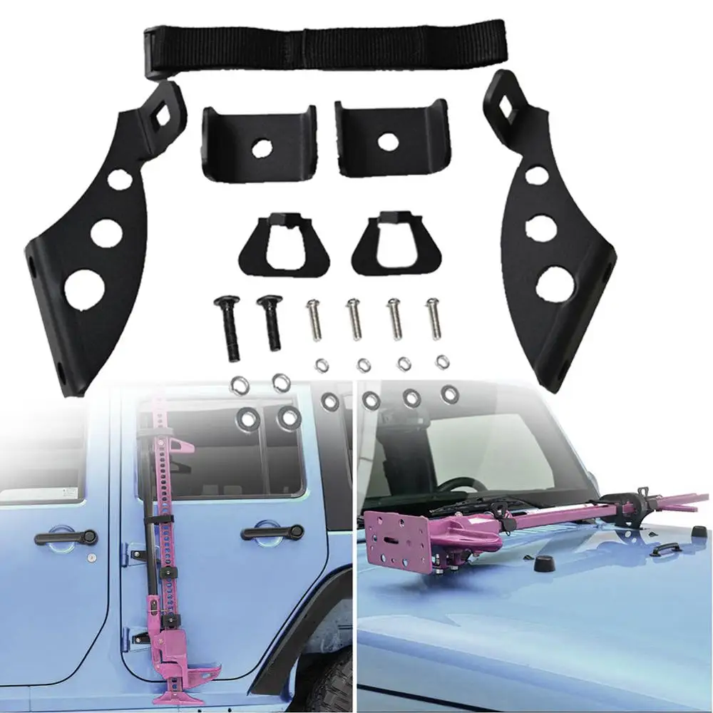 Hi Lift Jack крепление капота дверная петля кронштейн комплект для 2007- Jeep Wrangler JK JKU JL