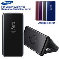 for samsung galaxy s9 g9600 s9 plus g9650 slim flip case original samsung mirror protection shell phone cover case