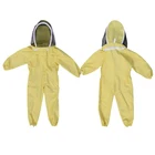 Профессиональный вентилируемый Детский костюм одежды для пчеловодства, желтый хлопковый детский комбинезон, одежда для пчеловодства + перчатки
