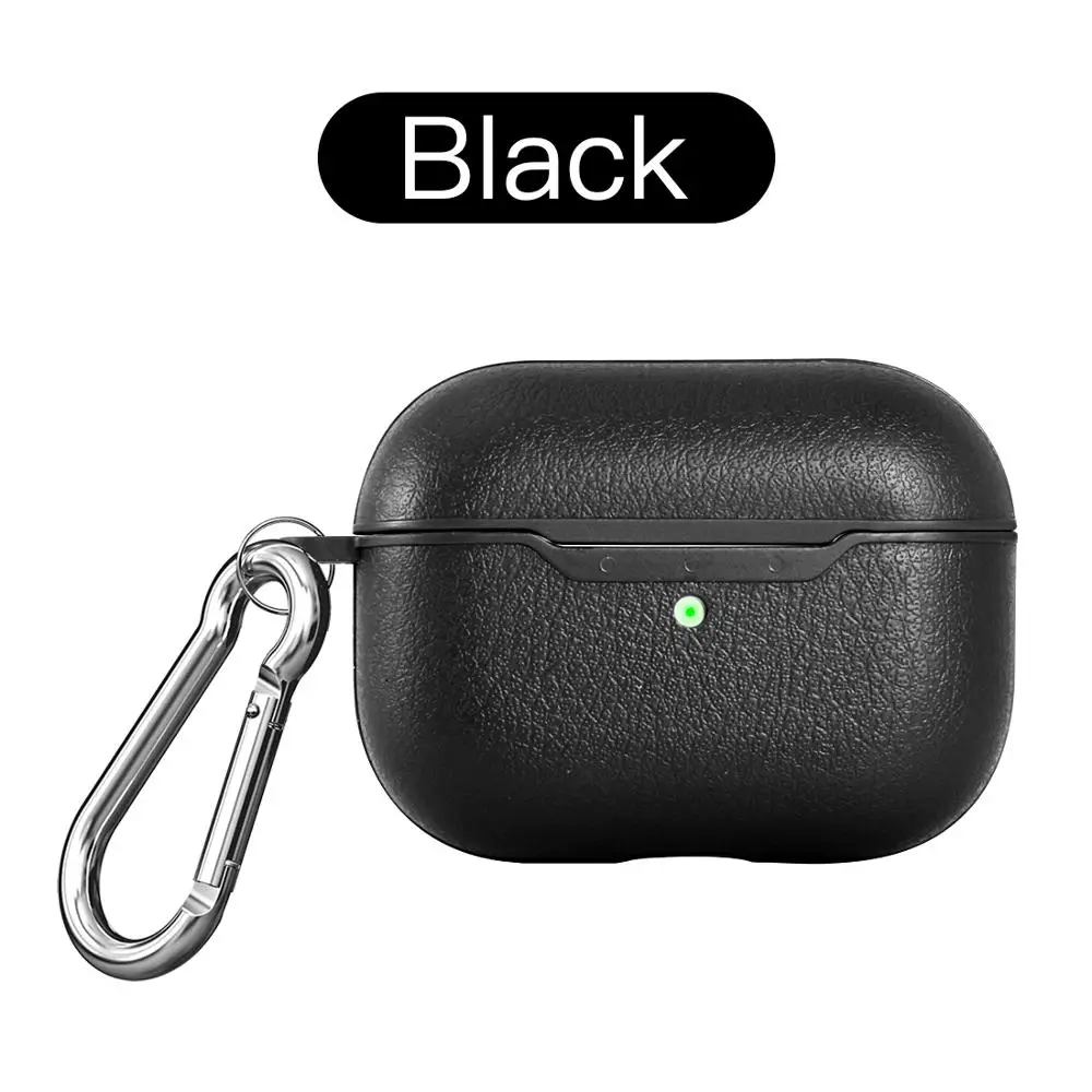 Для AirPods Pro Чехол из искусственной кожи личи зернистые мягкие ТПУ Силиконовые