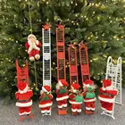 Электрический Санта-Клаус, подъемная лестница для дома, Рождественская елка, подвесной декор, Новогоднее украшение для дома с музыкальным подарком