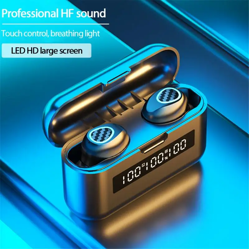 

New Waterproof Wireless TWS Touch Control Bluetooth-compatible 5.1 Earphone With Mic HIFI In-ear Sports Headset Earbuds