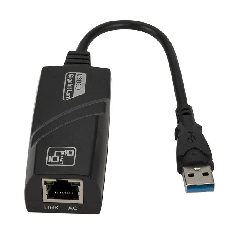 

Wired USB 3.0 Ethernet Adapter 10/100/1000 Mbps Network Card USB 3.0 to RJ45 Lan Gigabit Internet for Computer Macbook Laptop