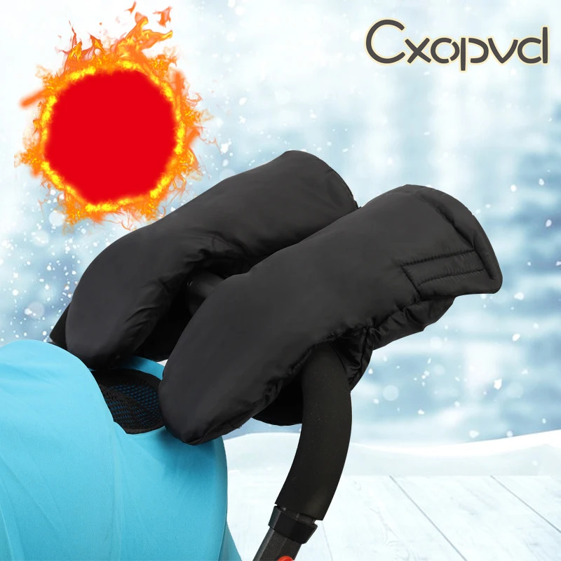 Коляска муфтой для рук теплые перчатки зимние Водонепроницаемый толстые варежки