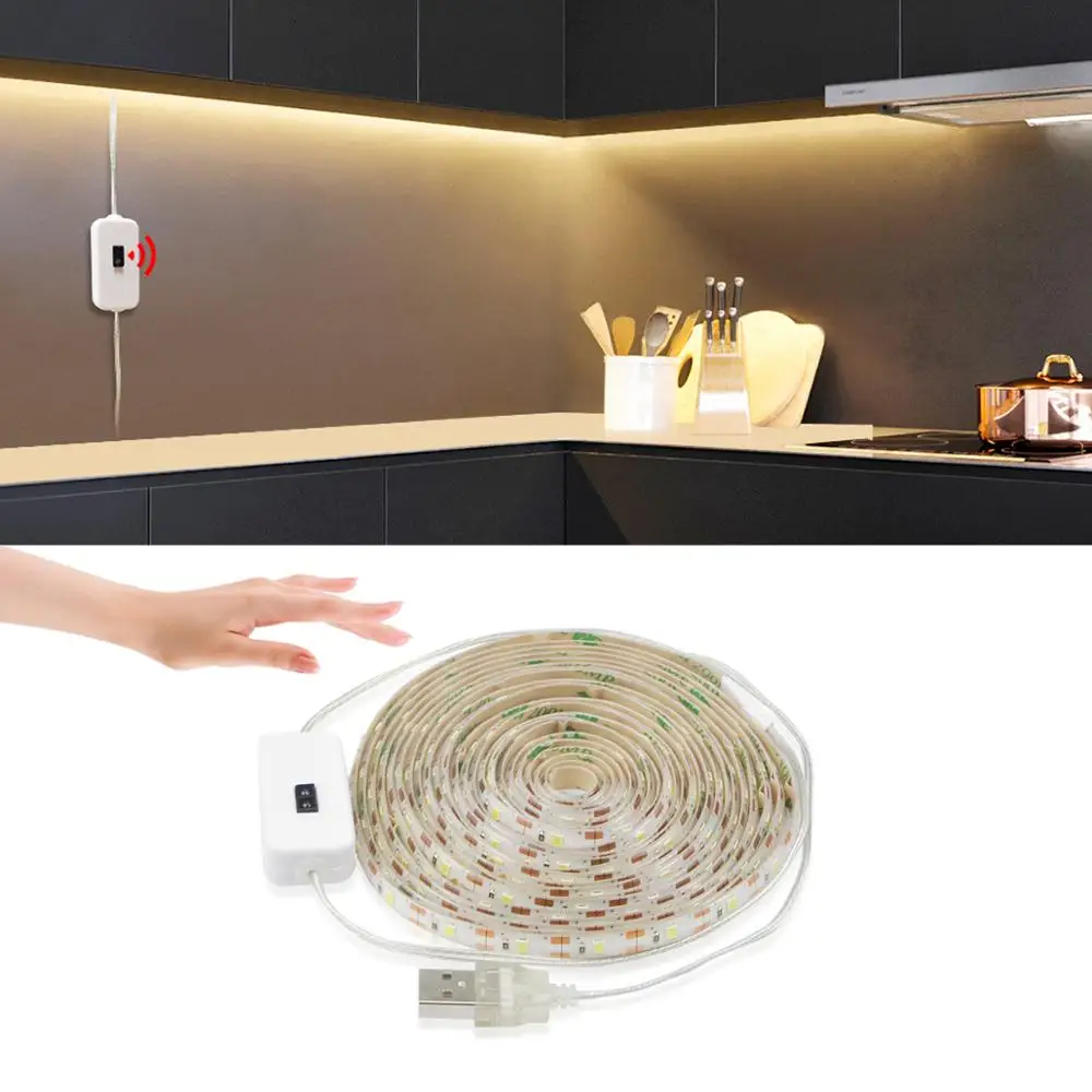 

USB Motion LED Backlight LED TV Kitchen LED Strip DC 5V Lamp Hand Sweep Waving ON OFF Sensor Light diode lights Waterproof