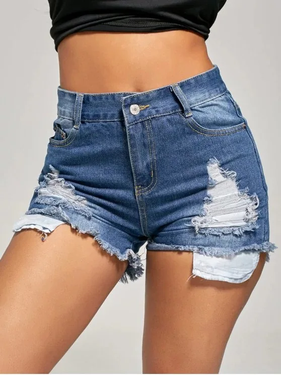 

women jeans shorts plus size high waist jeans streetwear womens sexy pant pockets 2020 summer girls clothing mama street style