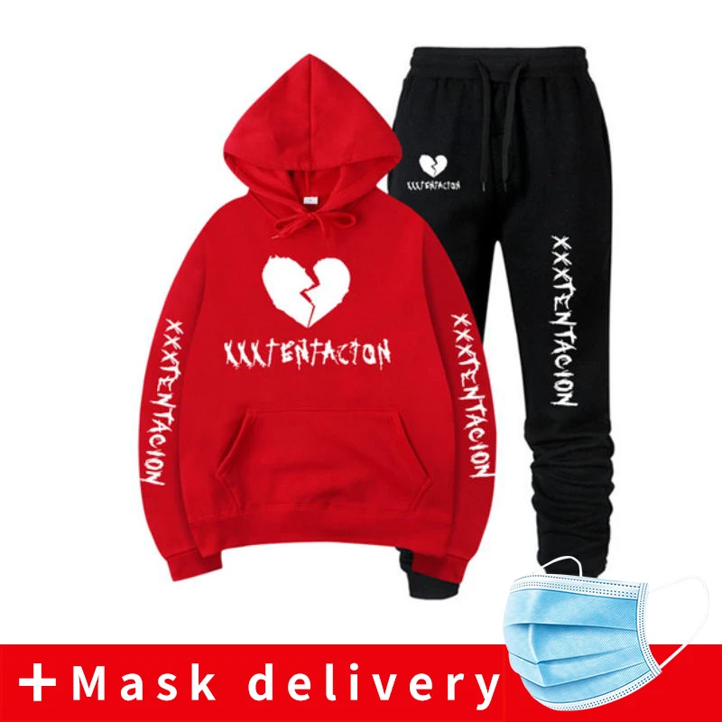 

Hooded Men Sportswear Sets Spring Winter 2020 Casual Tracksuit Men Two Piece Suit Hoodies Sweatshirt + Sweatpants Male Sweatsuit