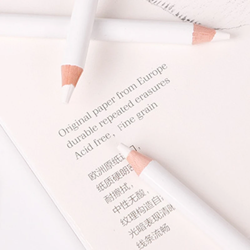 

New Hot 3pcs White Charcoal Pencils for Sketch Carbon Pens Sketch Tools Art Tools