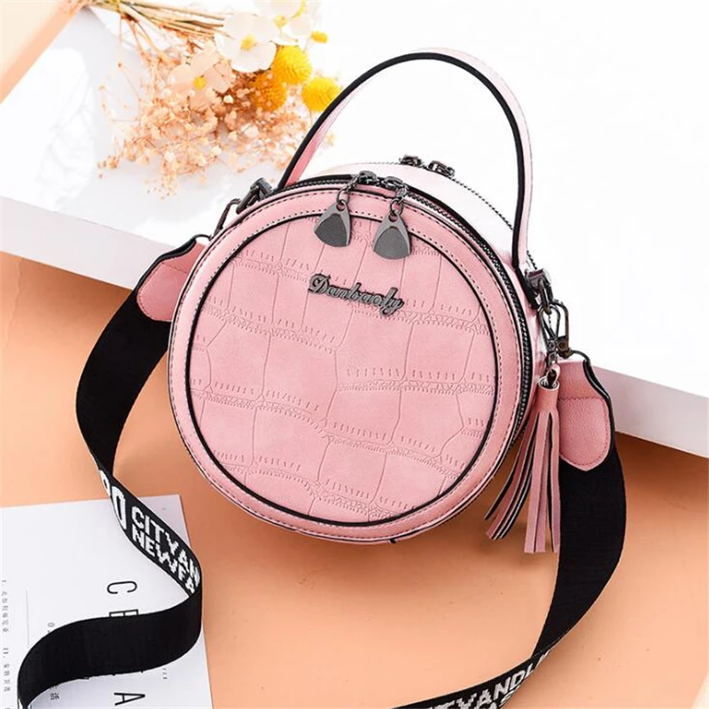 21 Клубная брендовая маленькая Повседневная однотонная круглая женская сумка