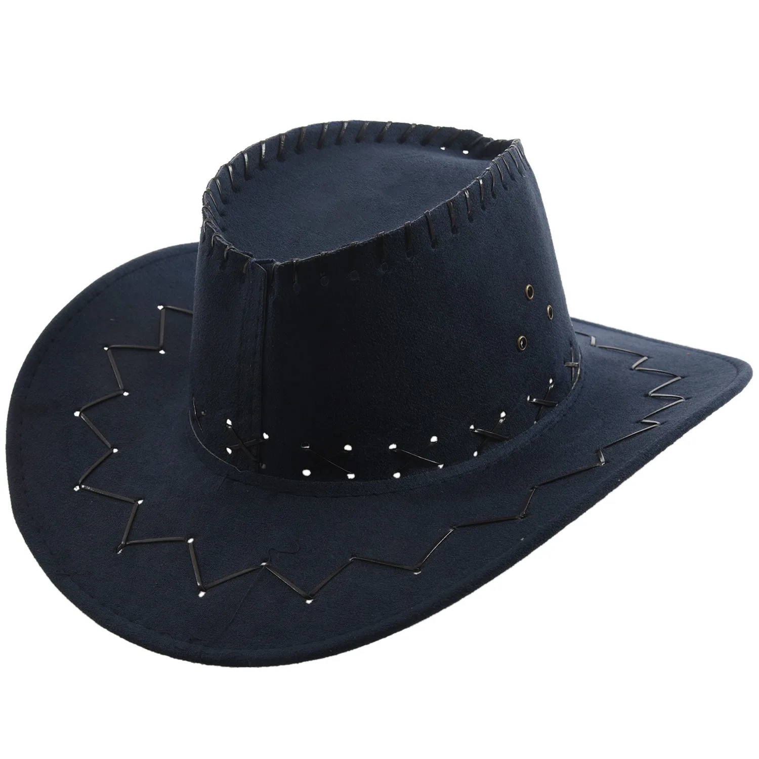 Ретро Унисекс Джинсовый Ковбой Дикого Запада Cowgirl Rodeo аксессуар для платья шляпы синий