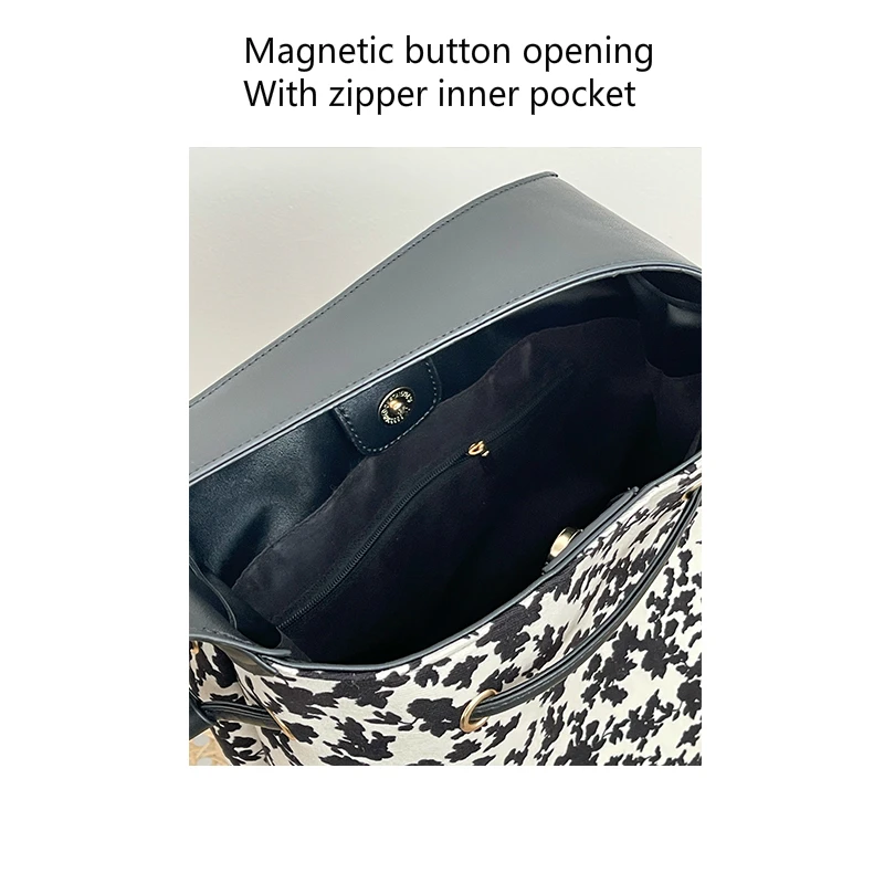 

Large Capacity Ladies Simple Casual Tote Bags Vintage Flowers Women Bucket Shoulder Bag Fashion Design Female Purses Handbags