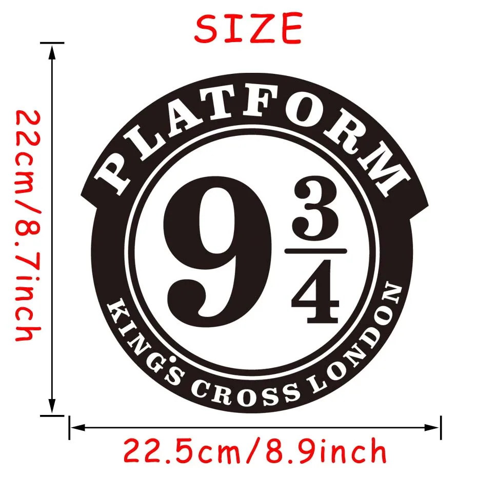 VA3176N-A Гарри Поттер Платформа 9 3/4 Kings Cross наклейка на дверь виниловая Съемная Наклейка на стену s выдалбливают обои для детской комнаты домашний декор - Цвет: VA3176N-A