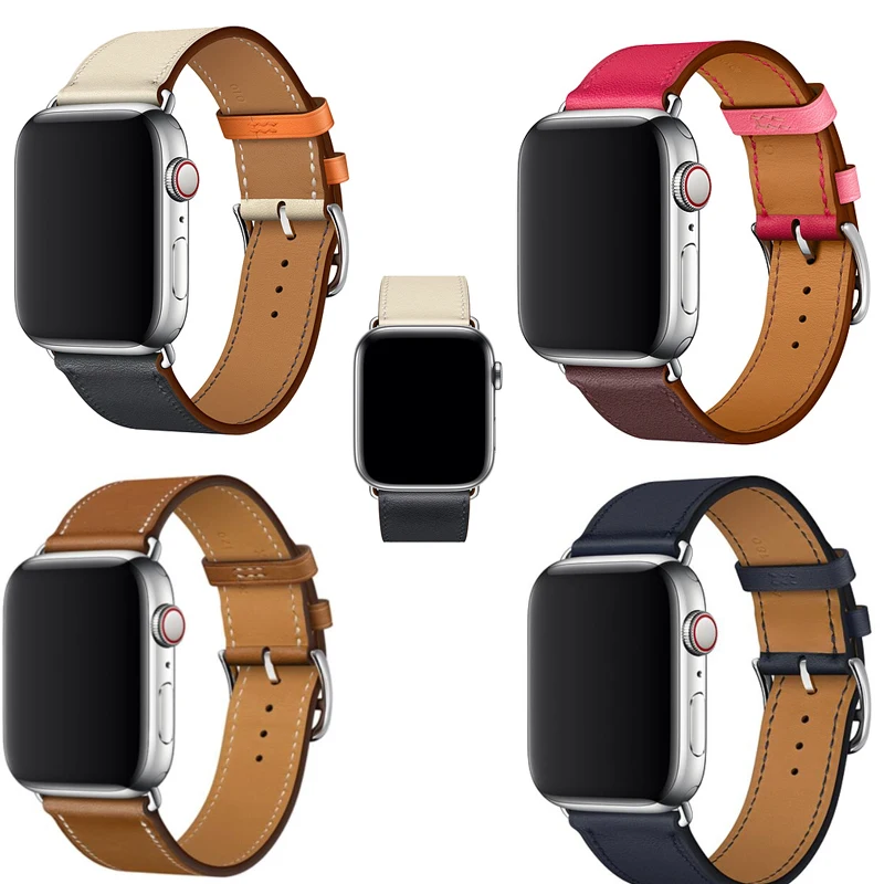 Кожаный ремешок серии 6/5/4/3/2/1 для Apple Watch Band Single Tour браслет iWatch кожаный 44/42/40/38|leather