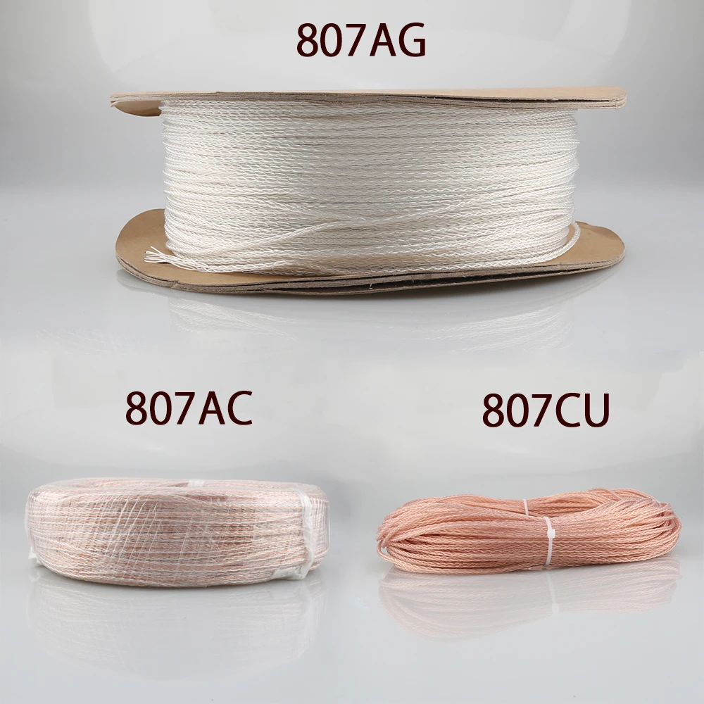 Новый аудиокраст 807AC 807AG 807CU 6N OCC серебристый кабель из ПТФЭ для наушников кабель для наушников сделай сам, кабель для самостоятельной сборки, аудиокабель OCC