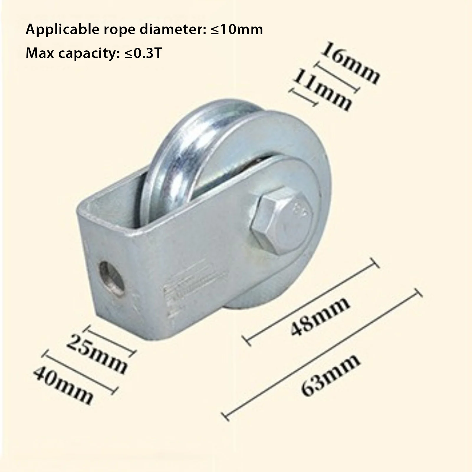 

Pulley Roller Professional Sturdy Lifting Wheel Half-pack Without Ring Bearing Load Bearing Swivel Lifting Rope Pulley