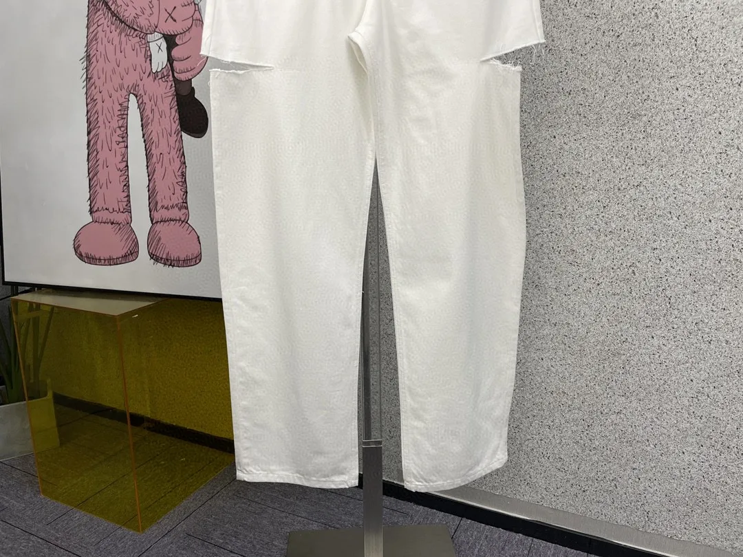 Spring New 2021SS Women Casual White Cut Hole Denim Pants Ladies Fashion Jeans Ddxgz2 3.04